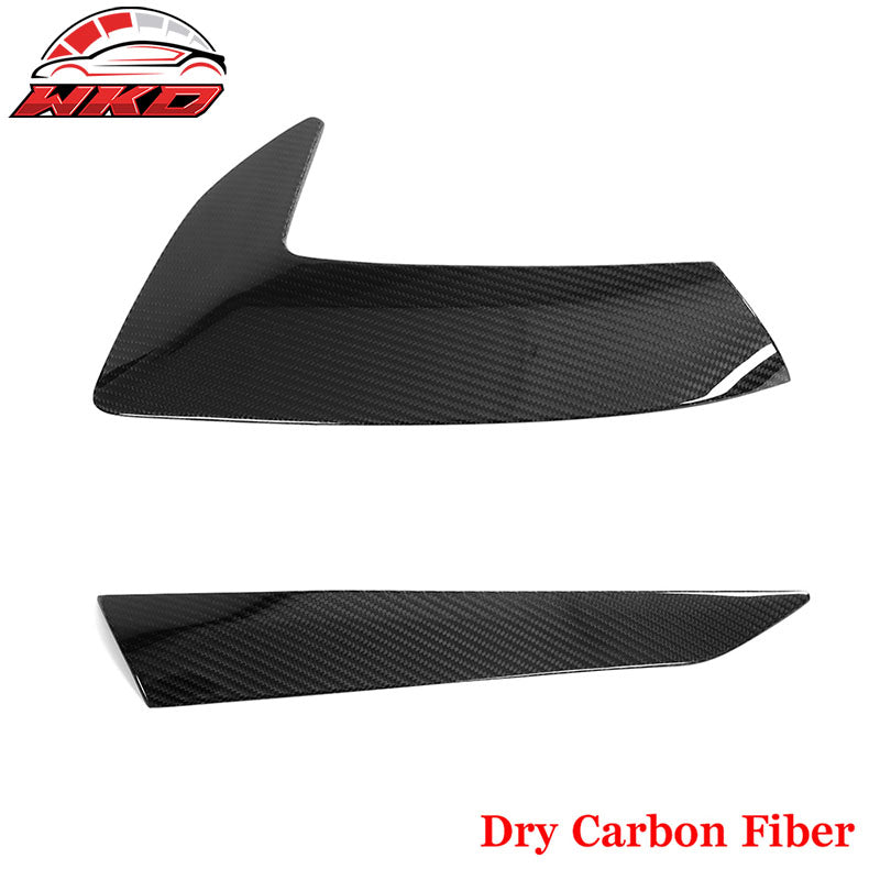 Dry Carbon Fiber Fits 20-26 Chevy Corvette Gloss Black Fender Vent Door Garnish