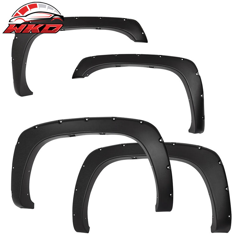 Fits 99-07 Silverado 1500 2500 3500HD Pocket Rivet Style Fender Flares PP Smooth