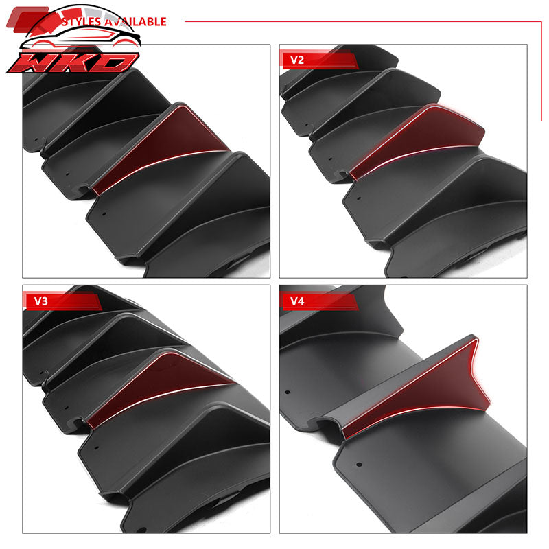 Fits 08-14 Challenger Front Rear Bumper w/ Lip + Demon Fender Flare +V1 Diffuser