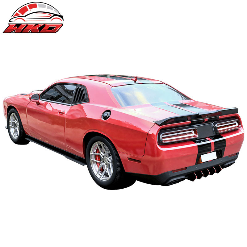 Fits 08-23 Dodge Challenger V2 Style Rear Side Window Louver Air Vent
