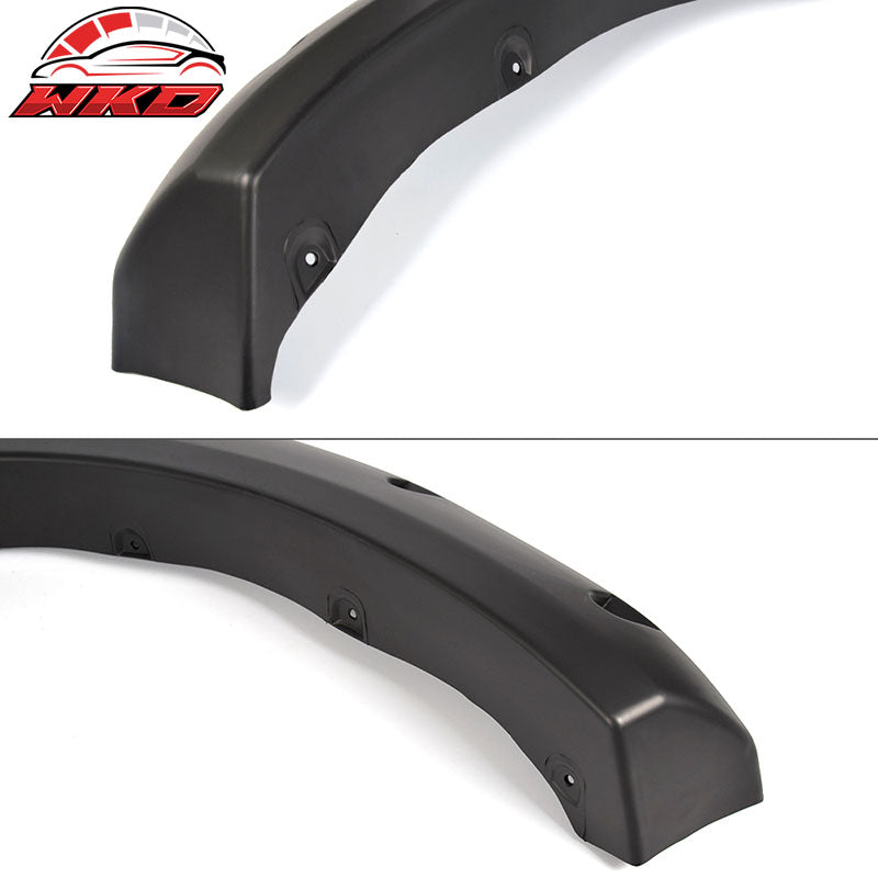 Fits 10-18 Dodge Ram 2500 3500 Pocket Rivet 4PC PP Matte Black Fender Flares