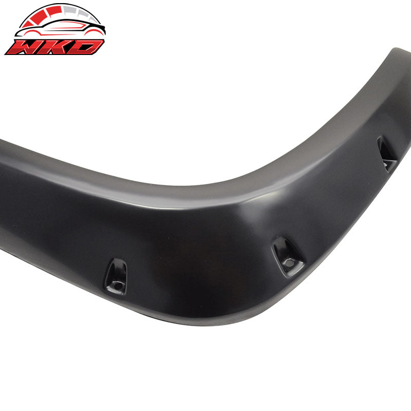 4PC Fender Flares 94-02 Ram1500 2500 3500 POCKET Style Smooth BLK ABS Rear+Front