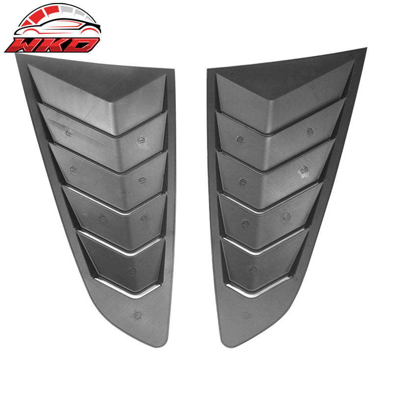 Fits 15-23 Ford Mustang IKON Side Quarter Window Louver Cover Vent 2PC Unpainted