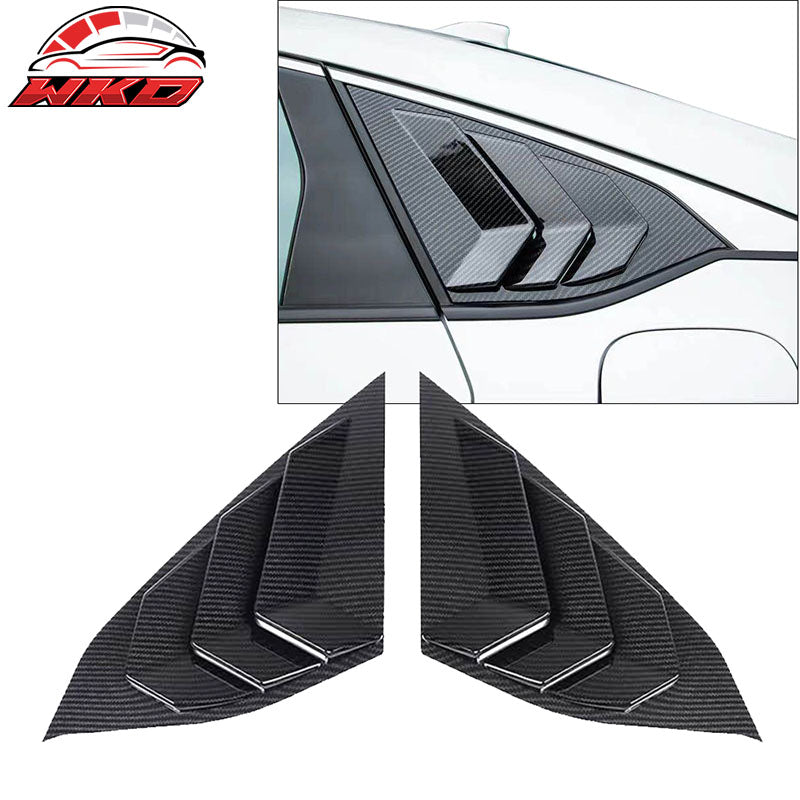 Fits 18-22 Accord OE Style Side Window Louver Quarter Panel Carbon Fiber Print