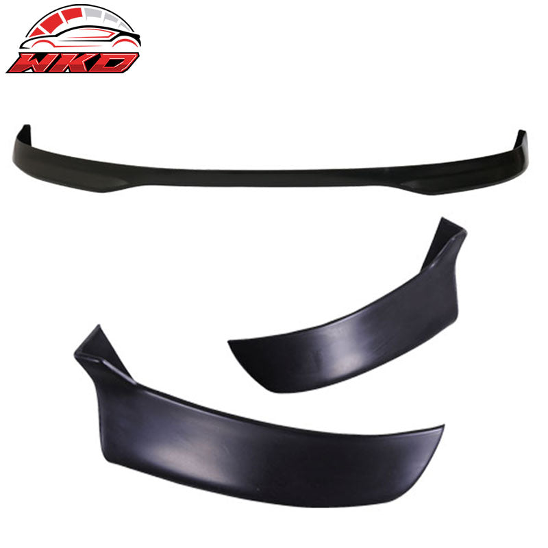 Fits 96-98 Civic 3D T-R PP Front Bumper Lip+2PC Rear Lip Valance Spats