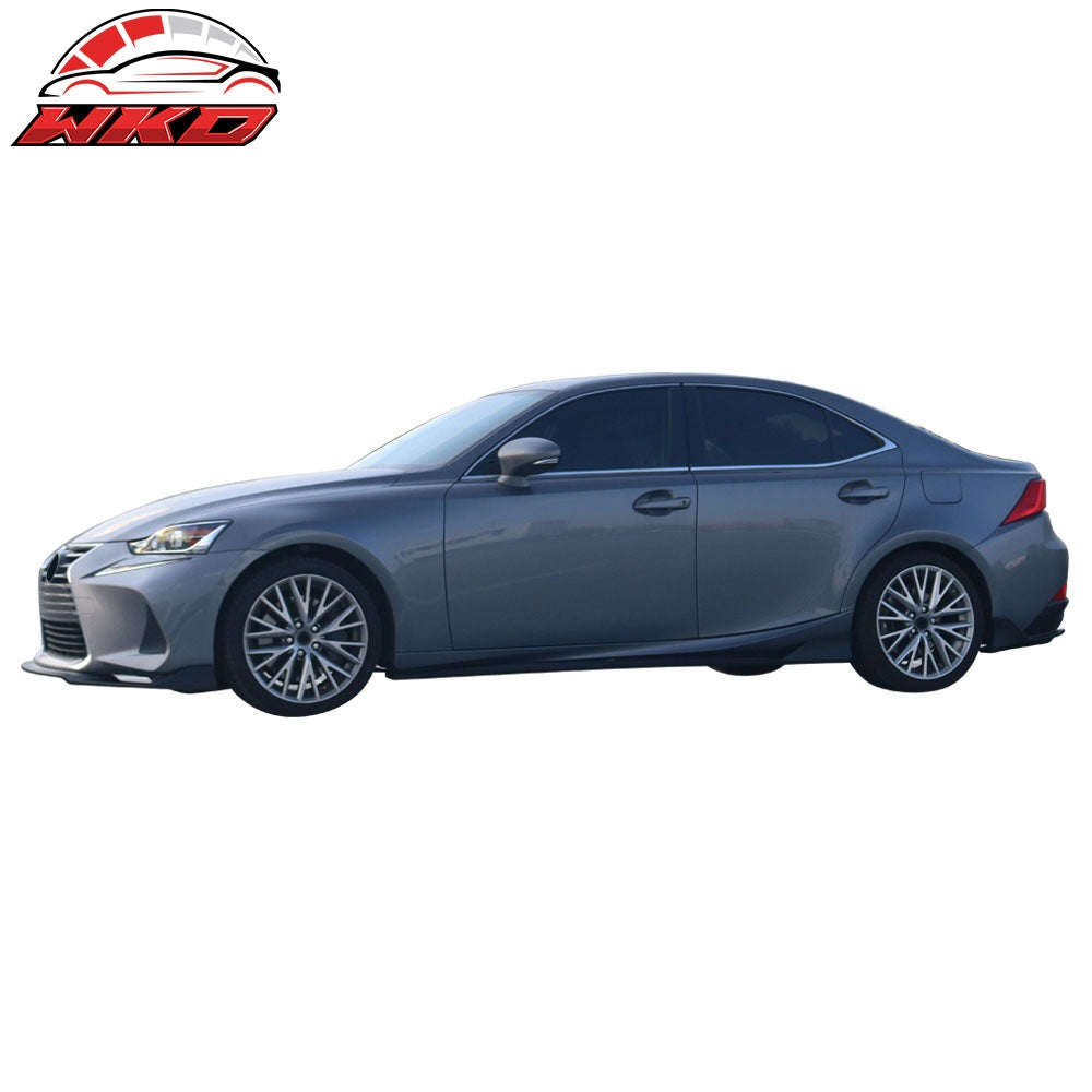 Fits 14-20 Lexus IS IS 250 300 350 Rear Bumper Lip Corner Aprons Matte Black
