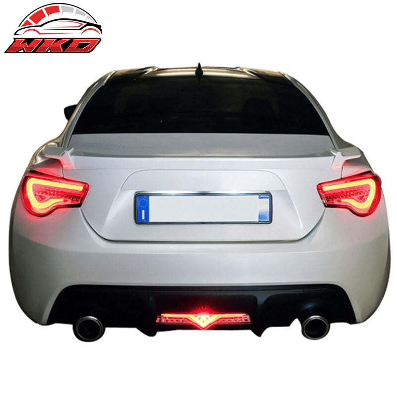 Fits 13-20 FRS BRZ Smoked LED Rear Bumper Backup Reverse Light Brake Fog Lamp