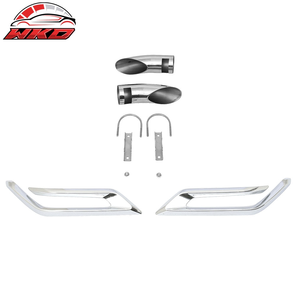 Fits 18-24 Toyota Camry LE MD Style Rear Bumper Lip Diffuser With Chrome Trim