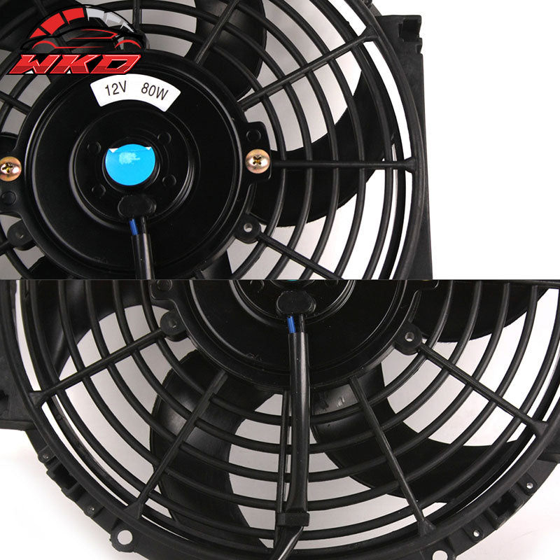 Universal 10 in Pull Push Electric Radiator Engine Cooling Fan W/ Mount Kit