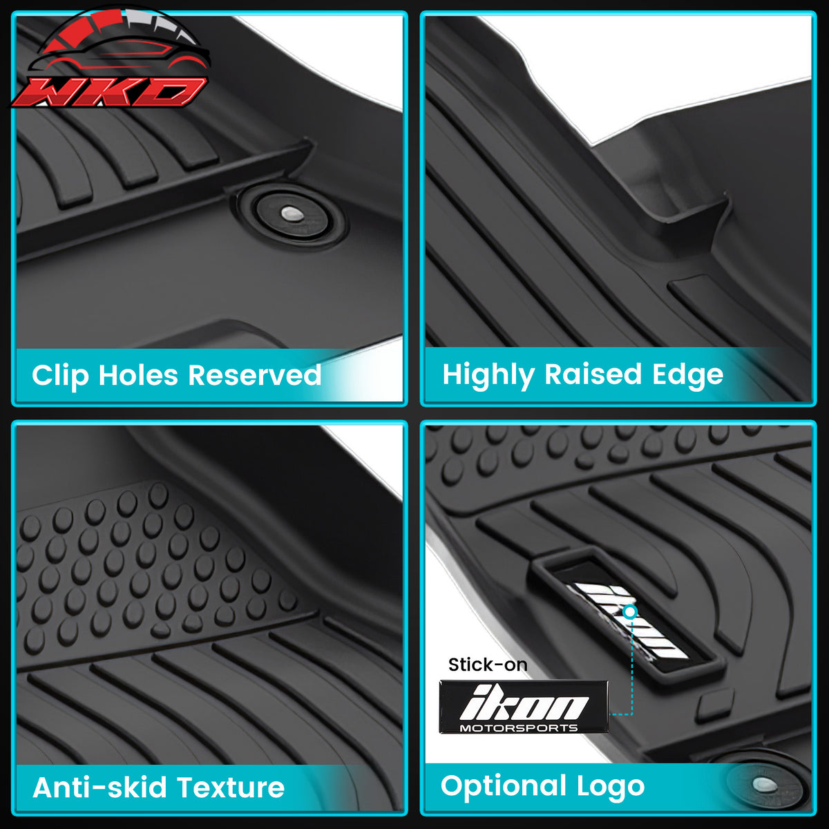 2024-26 Dodge Charger Daytona 2DR Floor Mats TPE Carpets 3D All Weather Liner | Wholesale