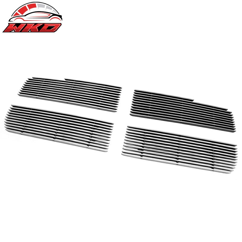 Fits 05 Dodge Dakota Front Bumper Upper Billet Grille Insert Assembly Chrome 4PC