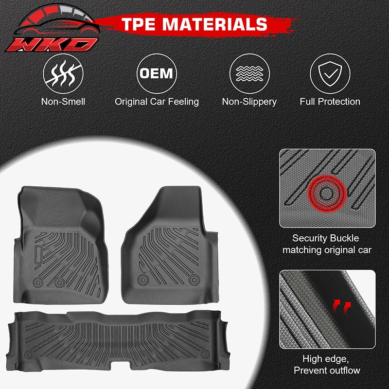 Fits 08¨C10 F-250 F-350 F-450 Super Duty Crew Cab Anti-Slip Floor Mats TPE Carpet