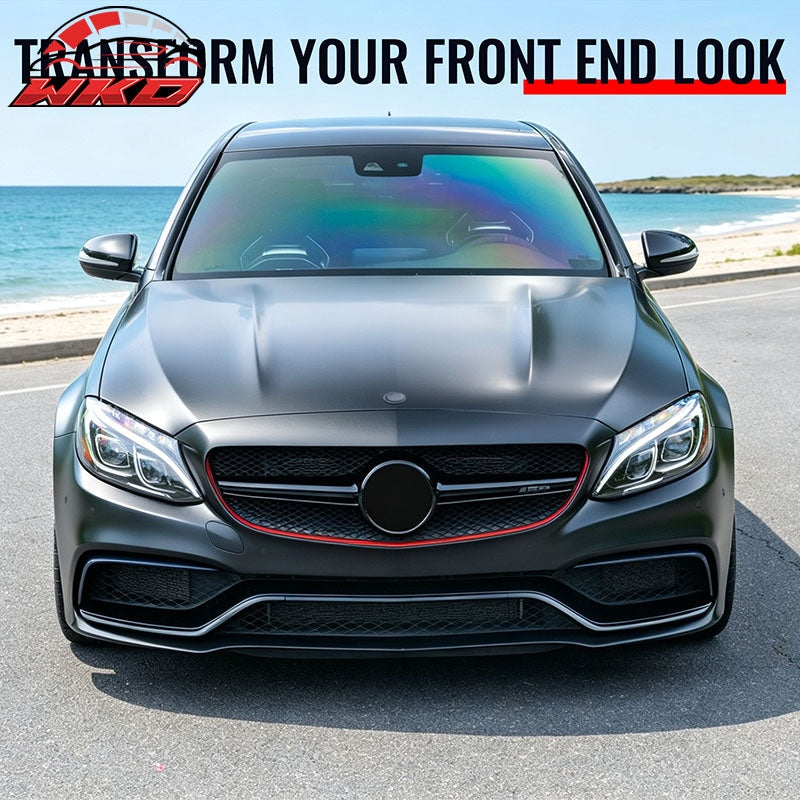Fits 15¨C21 Benz C-Class W205 C63 Style Cowl Vented Extractor Front Bumper Hood