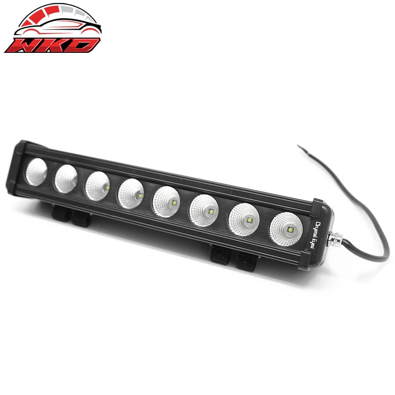 15" 80W 8 LED 1 Row LED Work Light Bar Spot Flood Combo Truck SUV ATV Off Road