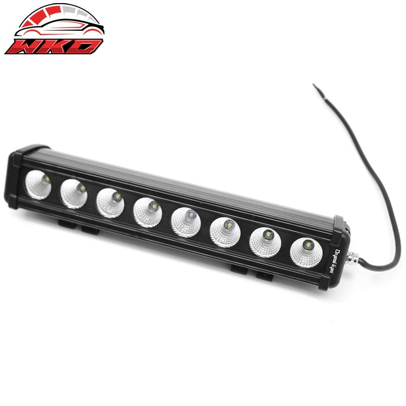 15" 80W 8 LED 1 Row LED Work Light Bar Spot Flood Combo Truck SUV ATV Off Road