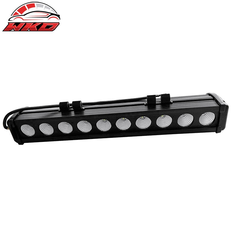 19" 100W 10 LED Light Bar Single Row Off Road Driving Truck ATV SUV Jeep