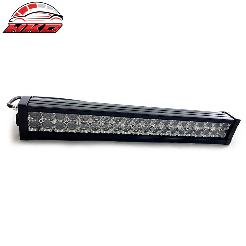 21" 120W 40 LED Light Bar Dual Row Spot Flood Combo Work SUV Offroad Driving ATV