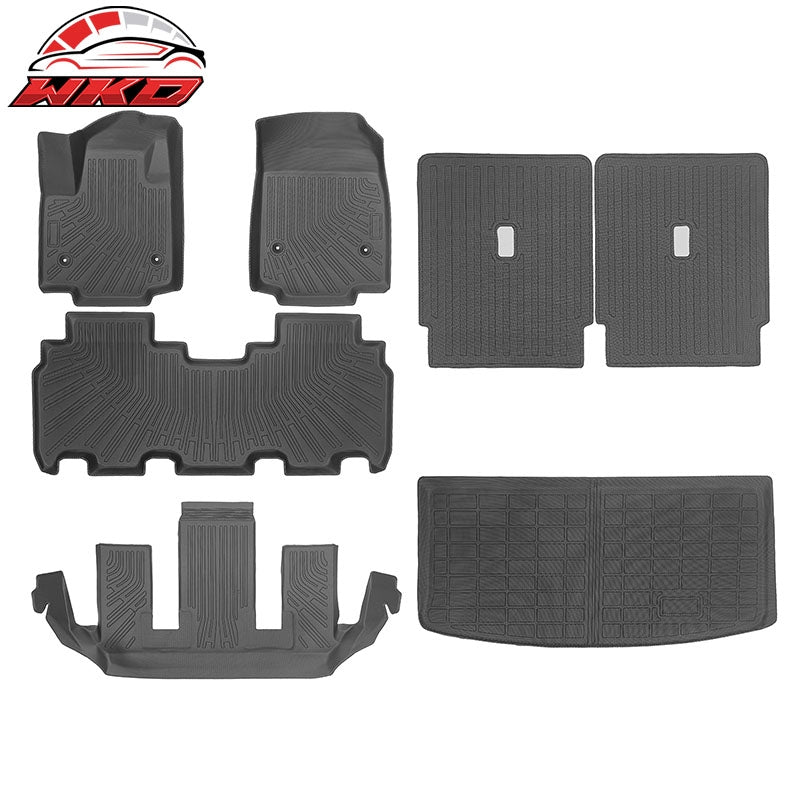 Wholesale 26 Cadillac Vistiq 6 Seats TPE Floor Mats Liner+ Trunk Mat + Backrest Mats
