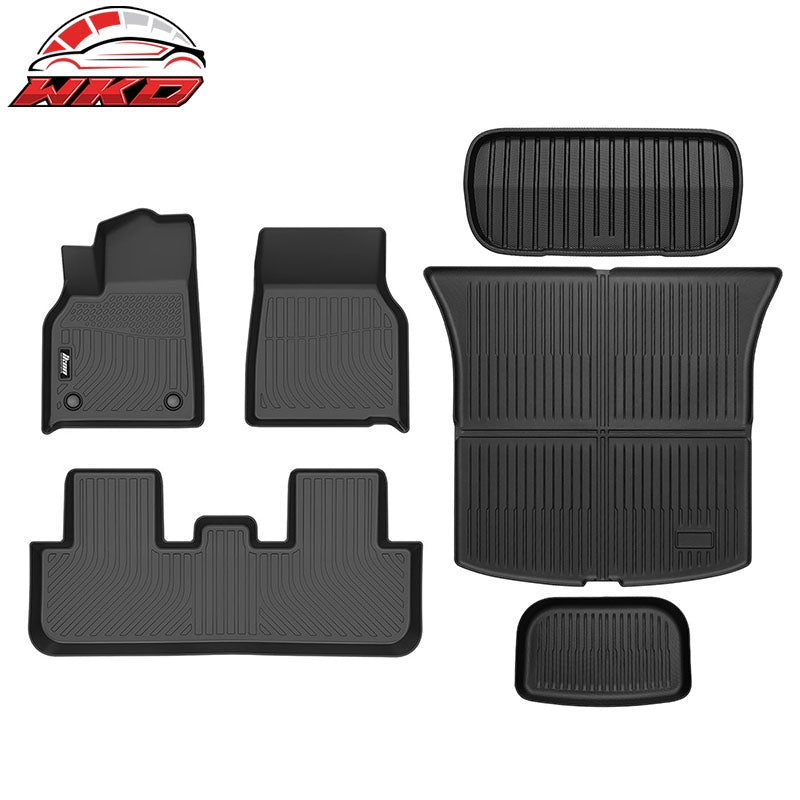 Wholesale 26 Tesla Model Y Juniper 3D TPE Front & Rear Storage & Floor & Trunk Mats