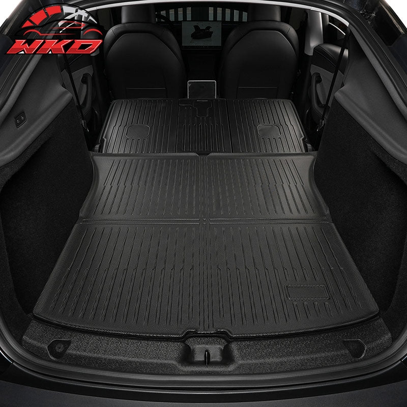 Fits 26 Tesla Model Y Juniper 3D TPE Front & Rear Storage & Floor & Trunk Mats
