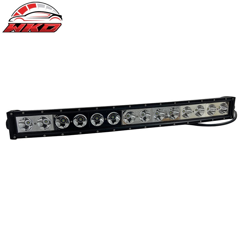 31" 140W 14 LED Light Bar 30 Degree Flood Universal Truck SUV ATV Jeep Offroad