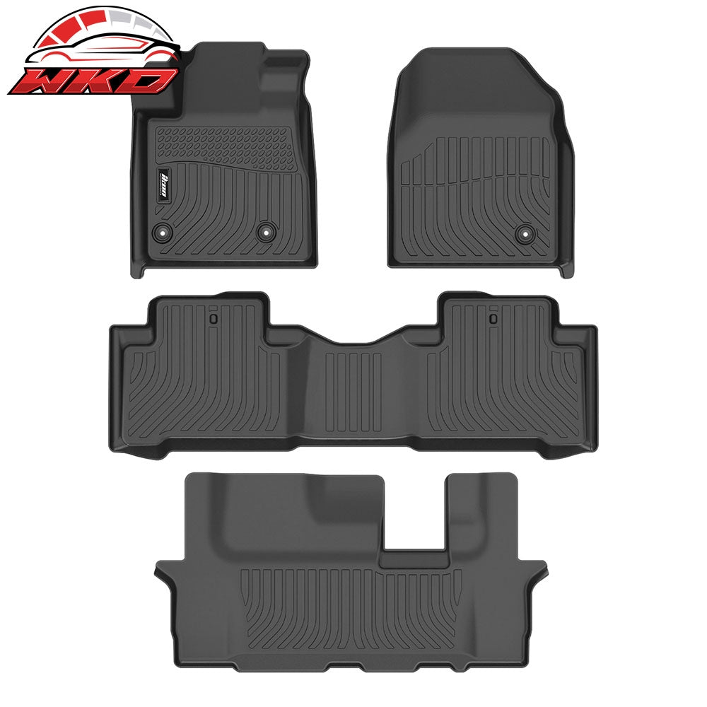 2009-15 Honda Pilot 8 Seats All Season 3D Floor Mats Carpet Liners Pad - TPE | Wholesale