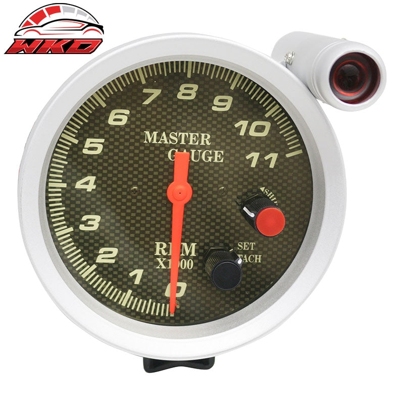Wholesale 5" 11000 RPM Universal Auto Car Tachometer Gauge Steel 7 Colors