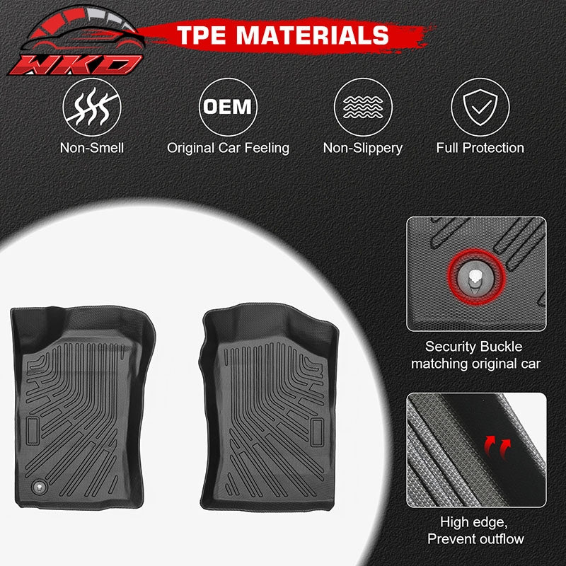 Fits 95¨C04 Toyota Tacoma Regular Anti-Slip Floor Mats All Weather TPE Carpets