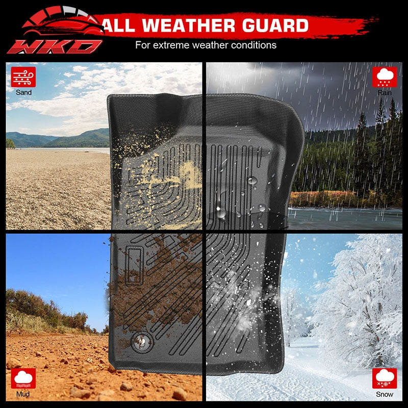 Fits 95¨C04 Toyota Tacoma Regular Anti-Slip Floor Mats All Weather TPE Carpets