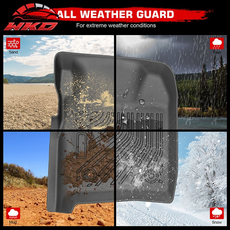Fits 99¨C07 F-250 F-350 F-450 Super Duty Crew Cab Anti-Slip Floor Mats TPE Carpet