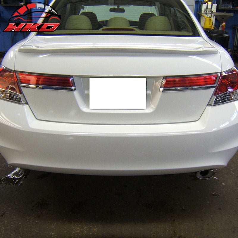 Fits 08-12 Accord 8th 4DR Flush Mount OE Factory Trunk Spoiler Matte Black ABS