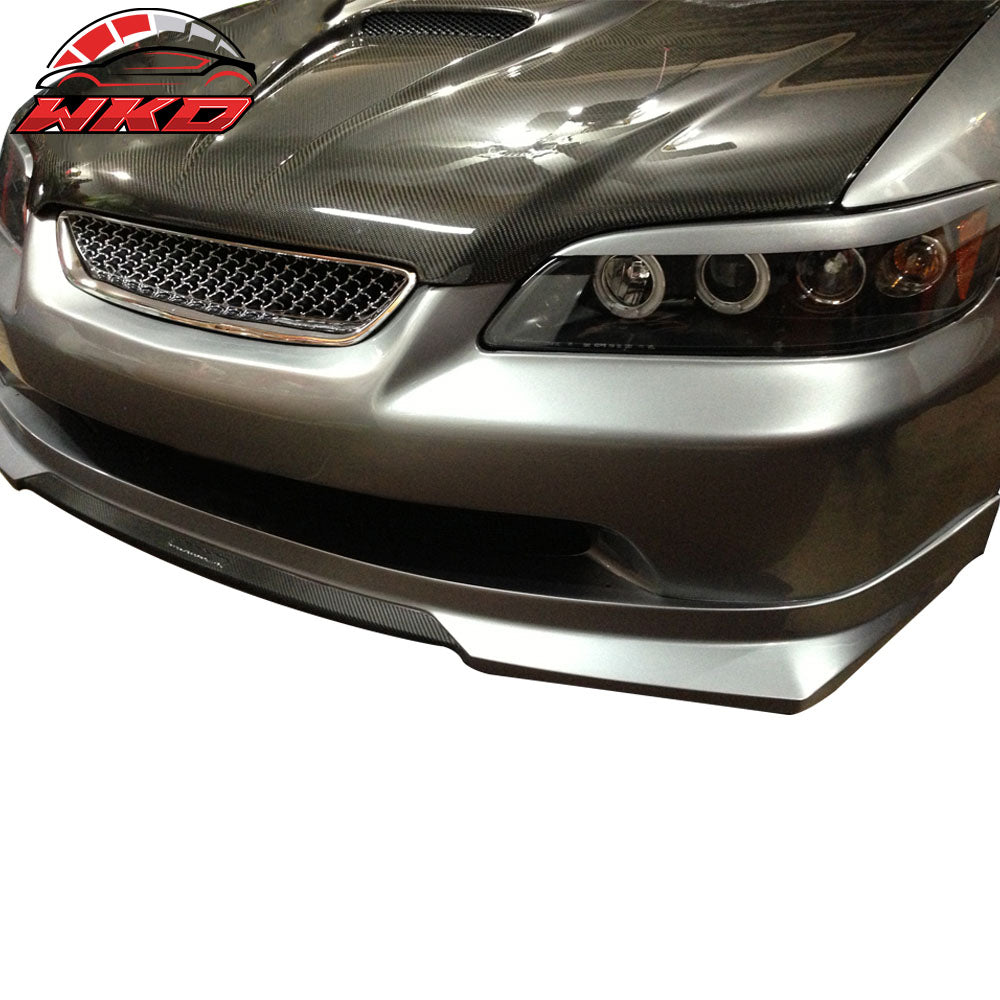 Fits 98-02 Accord 4Dr HC1 Front Bumper Lip Spoiler Matte Black PP Carbon Texture