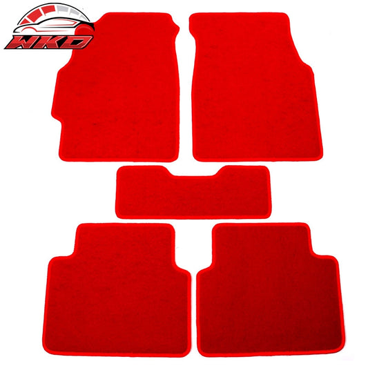 Wholesale 94-01 Acura Integra Car Floor Mats Liner Front Rear Nylon Red Carpet 5PC