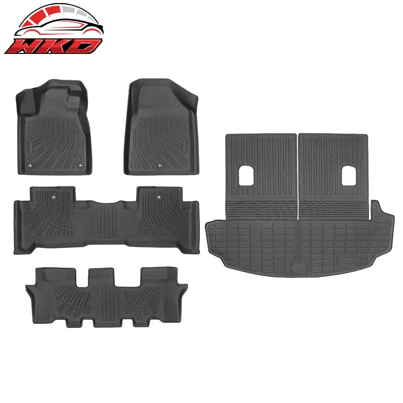 Fits 07-13 Acura MDX 7 Passenger TPE Floor Mats Liner+ Trunk Mat w/ Backrest Mat