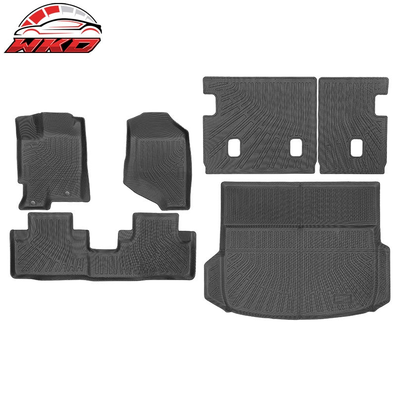 Fits 07-08 Acura RDX TPE All Weather Floor Mats Liner+ Trunk Mat+ Backrest Mats