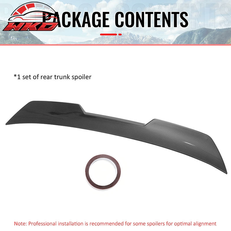 Fits 02-06 Acura RSX JDM Duckbill Rear Trunk Spoiler Wing Carbon Fiber Print ABS