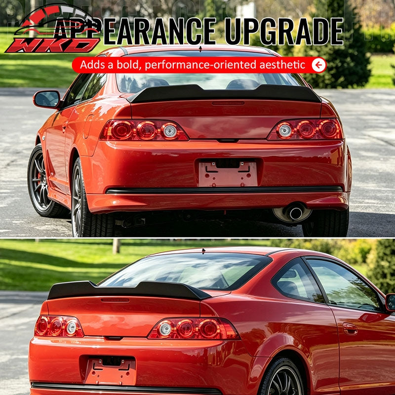 Fits 02-06 Acura RSX JDM Duckbill Trunk Spoiler Rear Tail Wing Primer Black ABS