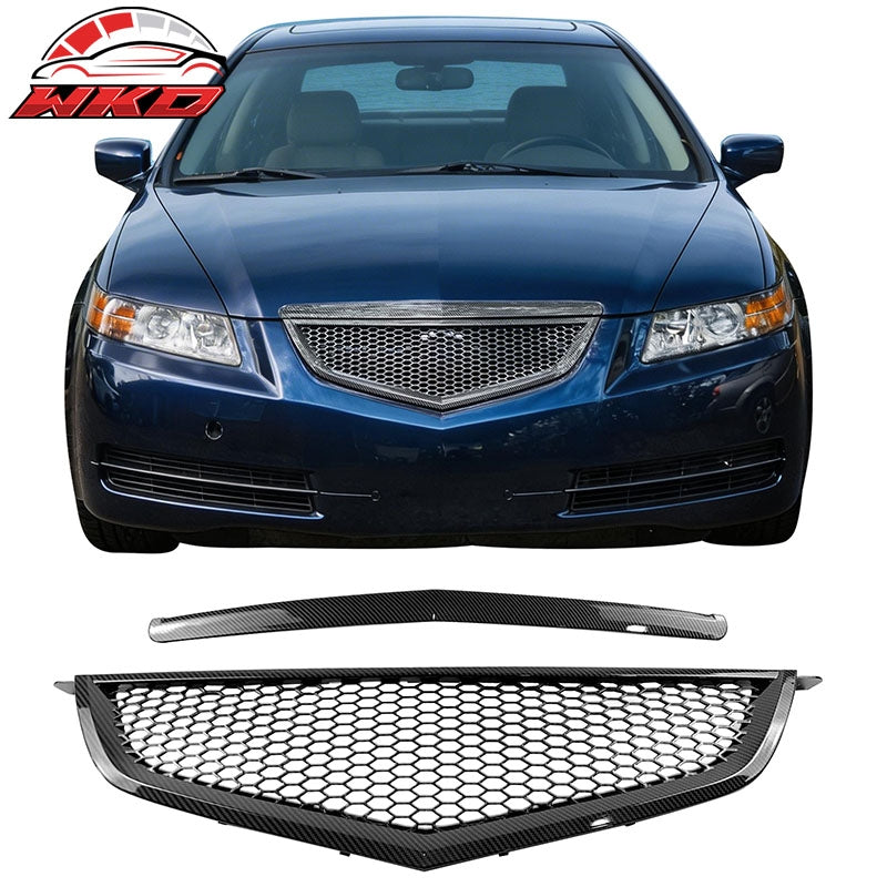 Wholesale 04-06 Acura TL Honeycomb Style Front Grille w/ Frame Carbon Fiber Print ABS
