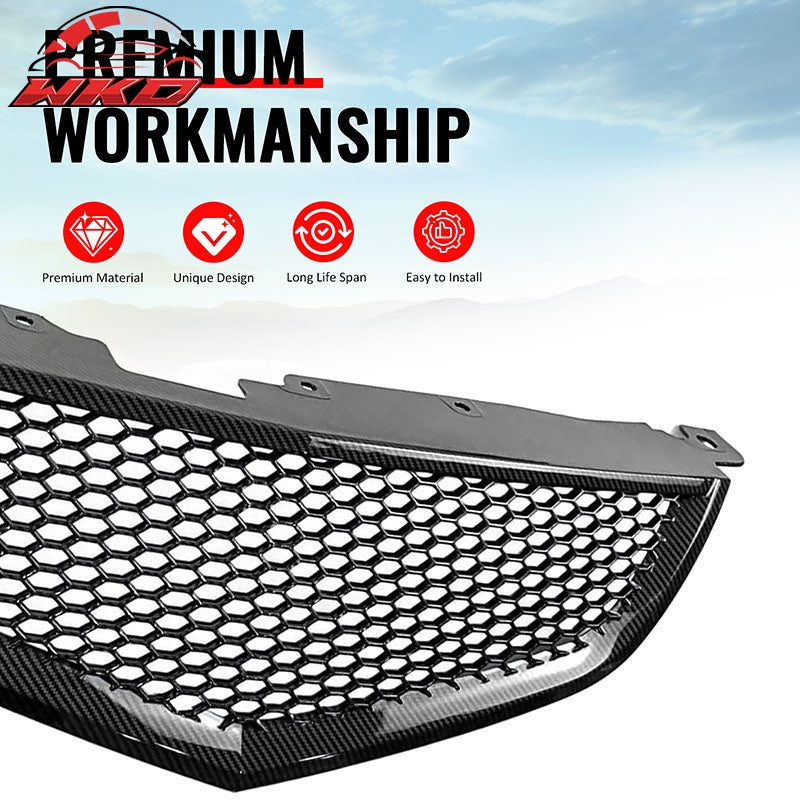 Fits 04-06 Acura TL Honeycomb Style Front Grille w/ Frame Carbon Fiber Print ABS