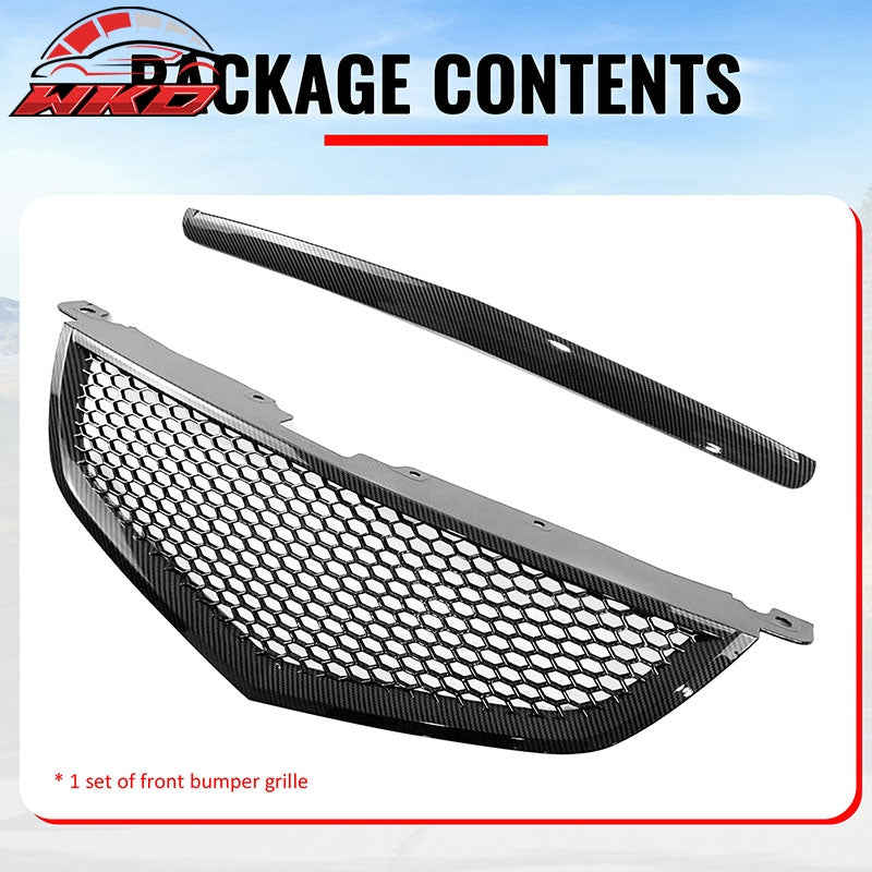 Fits 04-06 Acura TL Honeycomb Style Front Grille w/ Frame Carbon Fiber Print ABS