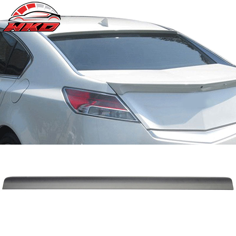 Fits 09-14 Acura TL 4th Gen 4DR Unpainted Black PU Flexible Rear Roof Spoiler
