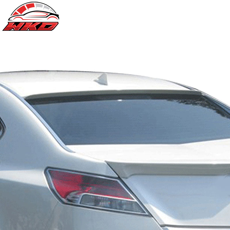 Fits 09-14 Acura TL 4th Gen 4DR Unpainted Black PU Flexible Rear Roof Spoiler