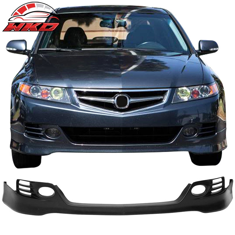 Wholesale 06-08 Acura TSX Front Bumper Lip EURO-R Style Spoiler PU Unpainted Splitter