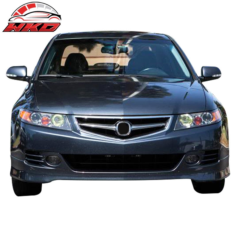 Fits 06-08 Acura TSX Front Bumper Lip EURO-R Style Spoiler PU Unpainted Splitter