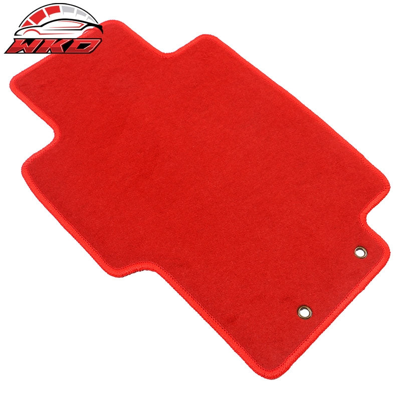 Fits 04-08 Acura TSX Car Floor Mats Liner Front Rear Nylon Red Carpets 4PCS