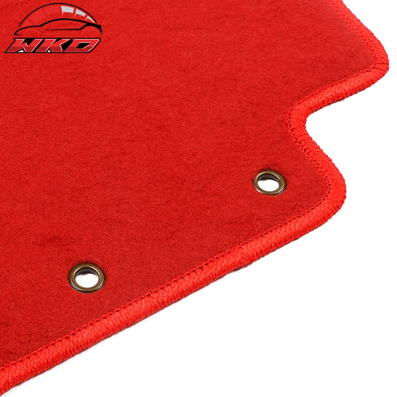 Fits 04-08 Acura TSX Car Floor Mats Liner Front Rear Nylon Red Carpets 4PCS