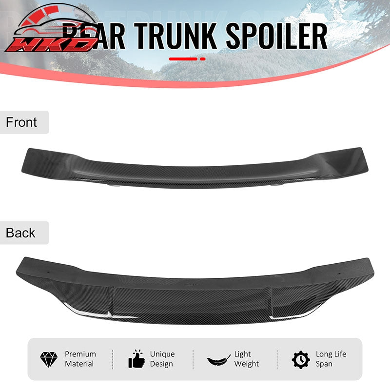 For 09-14 Acura TSX Sedan R Style Rear Trunk Spoiler Wing Carbon Fiber Print ABS