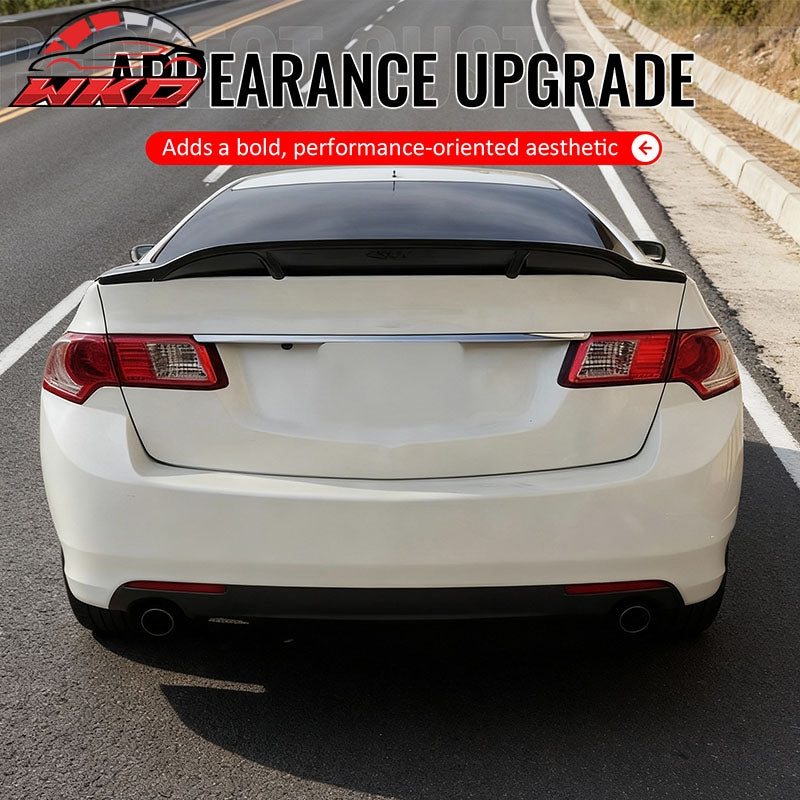 For 09-14 Acura TSX Sedan R Style Rear Trunk Spoiler Wing Carbon Fiber Print ABS