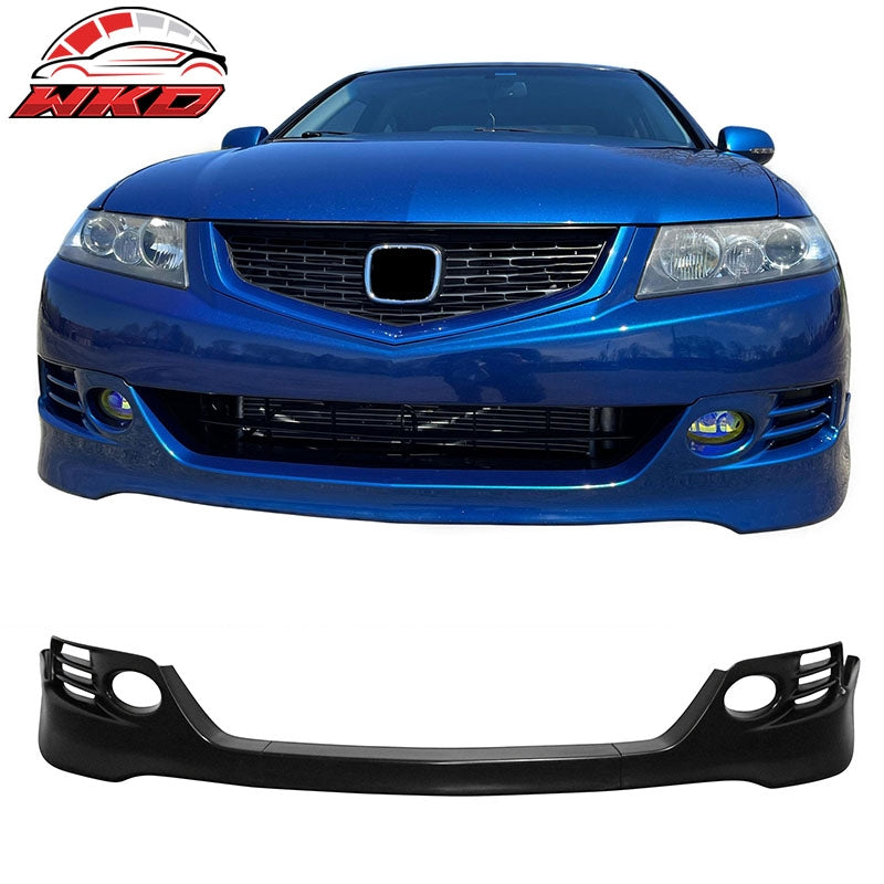 Wholesale 06-08 Acura TSX Unpainted Front Bumper Lip Lower Air Dam Spoiler PU 3PCS - Wikond Auto