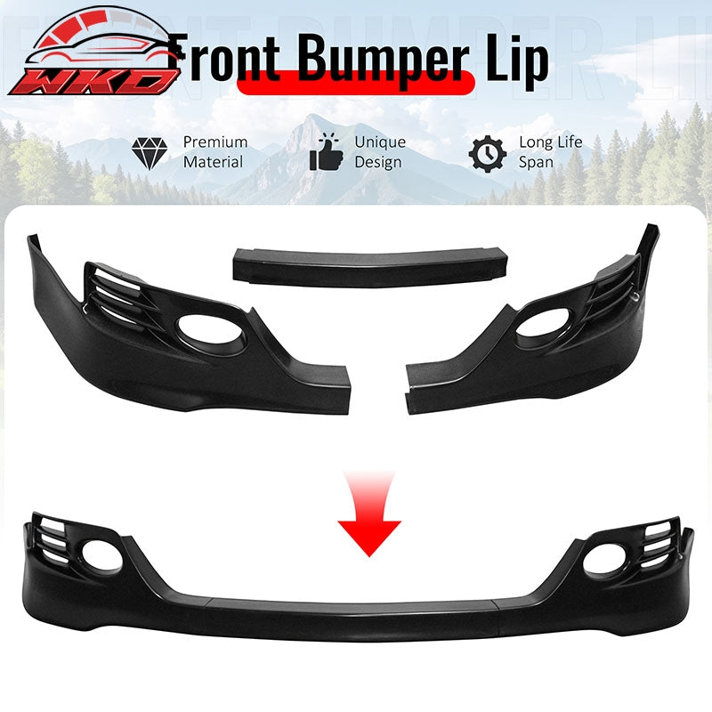 Wholesale 06-08 Acura TSX Unpainted Front Bumper Lip Lower Air Dam Spoiler PU 3PCS - Wikond Auto